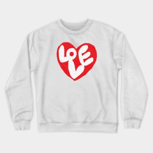 love, heart, oil painting Crewneck Sweatshirt